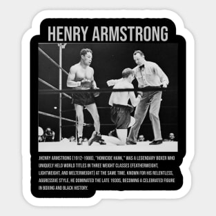 Henry Armstrong - Champion Boxer Sticker